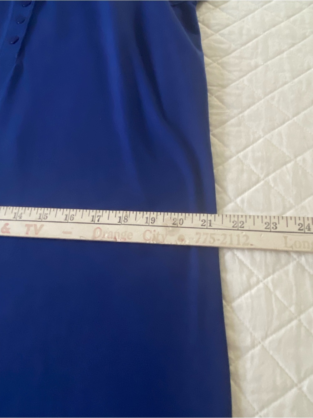 Anthony Richards Royal Blue Polo Midi Dress Size Large Petite - Picture 9 of 10